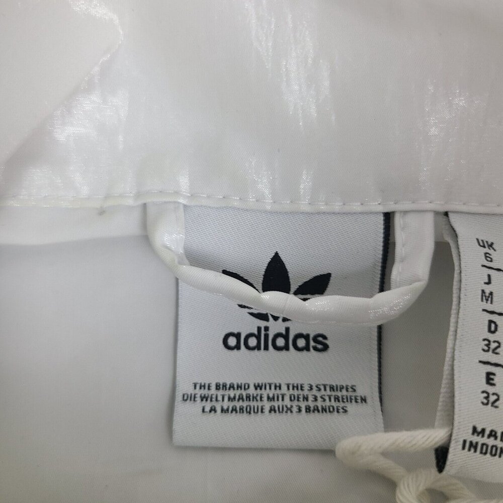Adidas Womens yellow white full zip jacket 3 stripes size X-Small - Picture 6 of 9